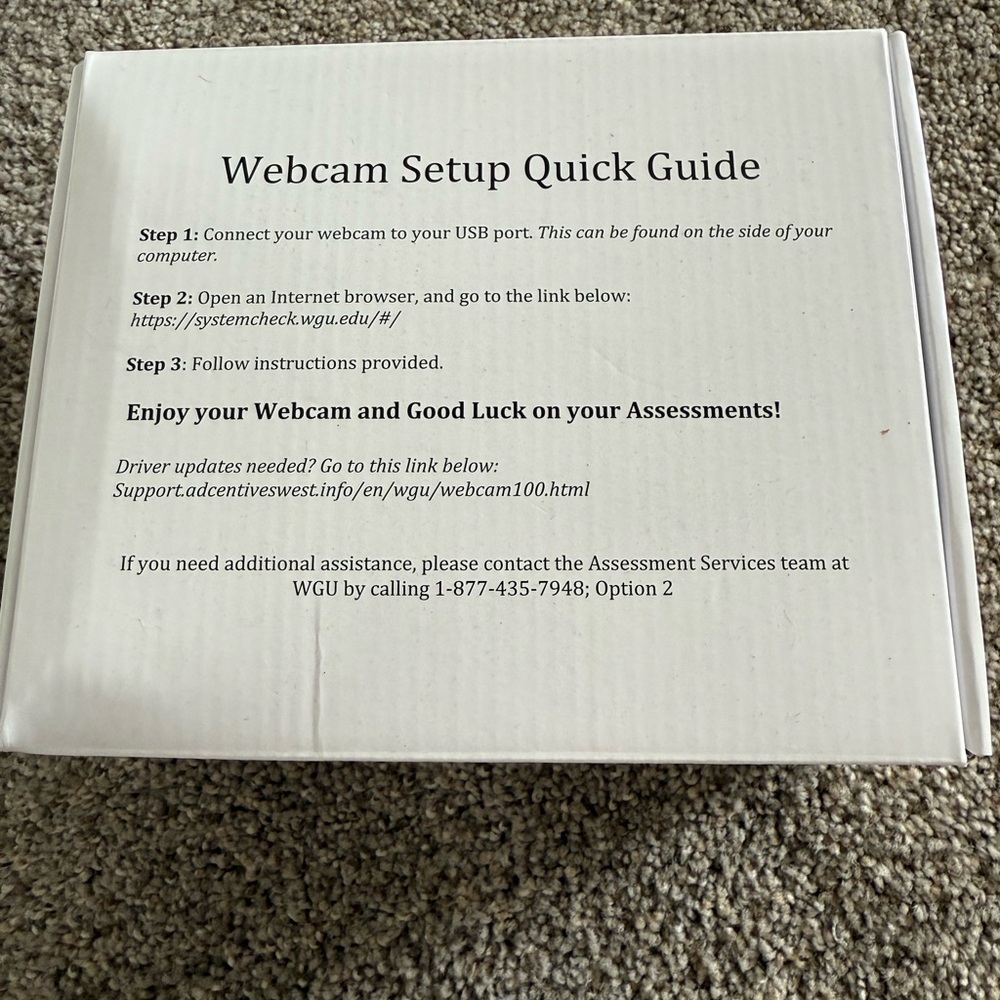 Webcam Setup Quick Guide